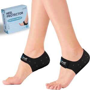 silicone heel protectors – anti slip gel heel cups for plantar fasciitis & cracked heels (standard pack)